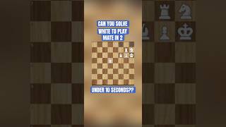 Solve White to Play Mate in Two in less than 10 seconds? #chesspuzzles  #checkmate #magnuscarlsen