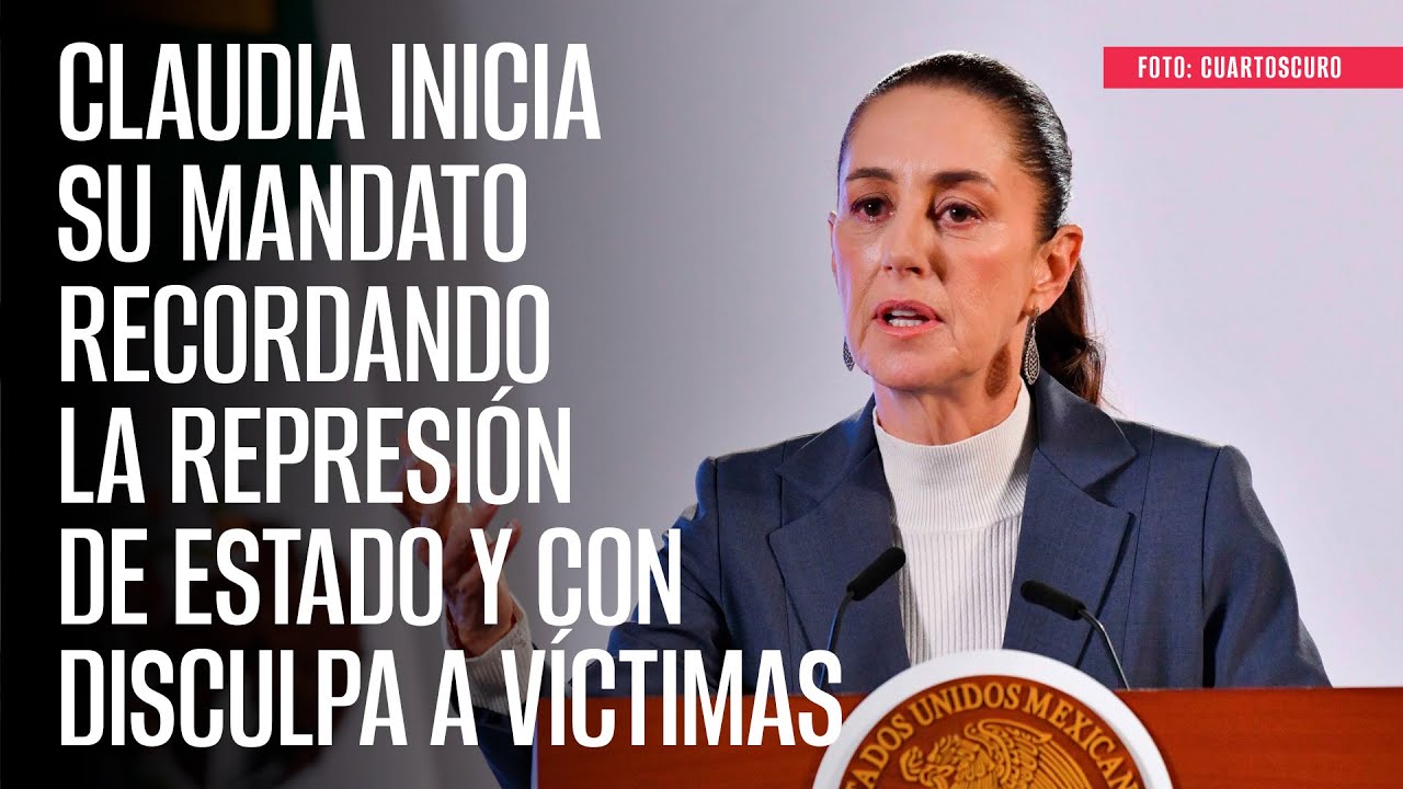 Claudia inicia su mandato recordando la represión de Estado y con disculpa a víctimas