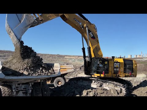 Caterpillar 6015B Excavator Loading Caterpillar 777D Dumpers - Sotiriadis Mining Works