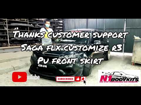 Thanks customer support saga flx customize r3 pu front skirt.