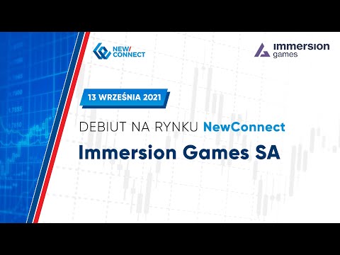 Debiut Immersion Games S.A. na rynku NewConnect - 13 września 2021 r.