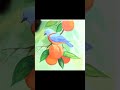 Eastern Blue Bird Painting || ARTOHOLIC #shorts #shortvideo