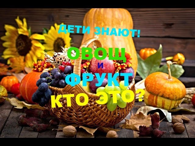 ? ?ДЕТИ ЗНАЮТ! ОВОЩ И ФРУКТ ?ЧТО ЭТО???