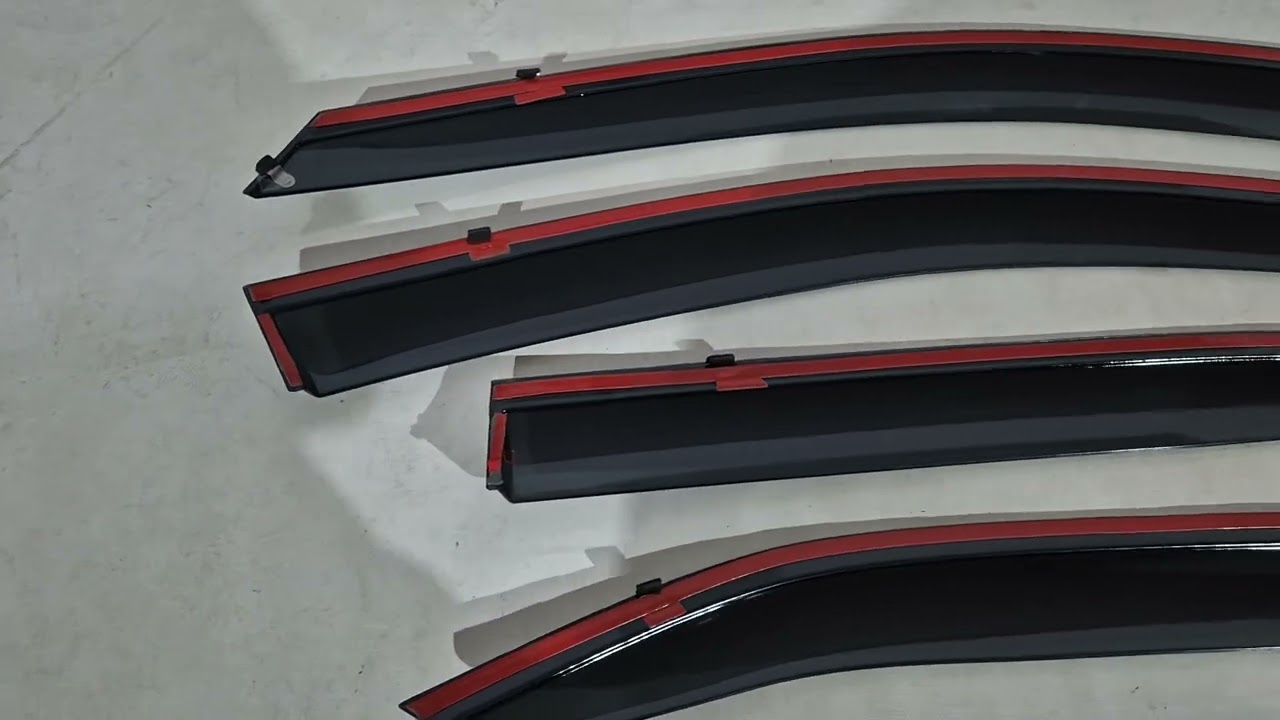 Toyota Camry 2006-2011 рр. Вітровики з хромованим молдингом Niken Luxury (4 шт) Video 1