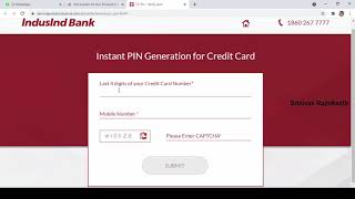 How To Generate Indusind Credit card Pin Online | Generate Pin of IndusInd Credit Card telugu