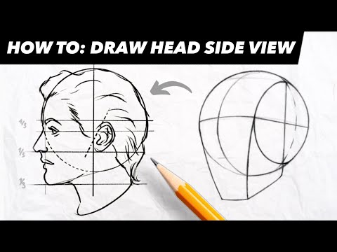 HOW TO DRAW Head Side View | Easy Beginner Proportion Tutorial