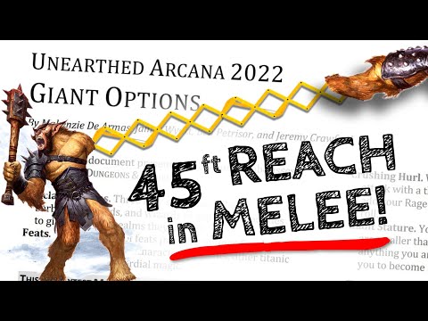 Ridiculous 5e REACH Character with New Unearthed Arcana