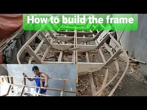 The frame concept of Building Wooden Speedboat / Bangka na speedboat ang design-Part2