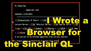 Quick Clip: A Browser for the Sincair QL...and Amiga?