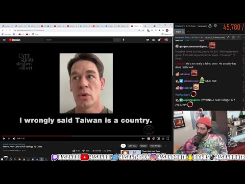 2/3 HasanAbi June 16, 2021 – CRIMINAL PSYCHOLOGY, John Cena apologizes to China, Joe Rogan on Wuhan