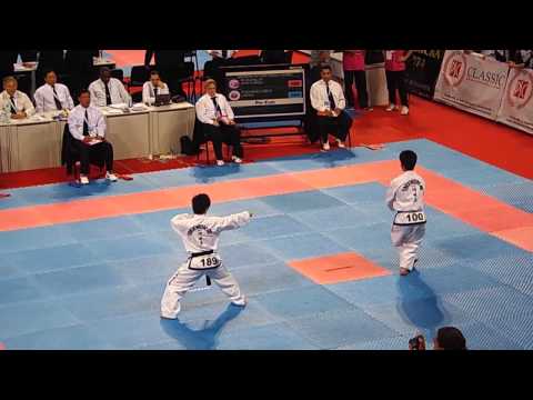 Funamizu Kenji v Ri Myong Jin. IV Dan Male Tul. ITF World Championships 2013