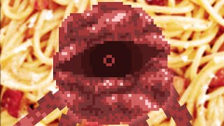 How to easily defeat the meatball boss in Noita 🍝