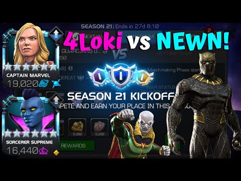 4Loki vs NEWN! With My 6* Rank 3s! Alliance War Season 21 Kickoff! - Marvel Contest of Champions
