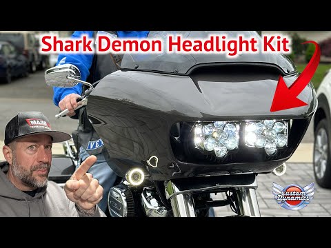 Harley Davidson Road Glide With Another Shark Demon Headlight 🔥 #harleydavidson #cyclefanatix