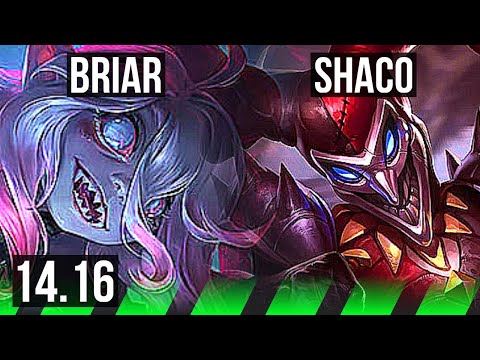 BRIAR vs SHACO (JGL) | Rank 5 Briar, Legendary, 11/2/5, 500+ games | NA Challenger | 14.16