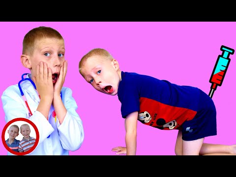 Earthquake at the doctor's office! | Mike and Jake pretend play | Doctor set toys | Doctor kit