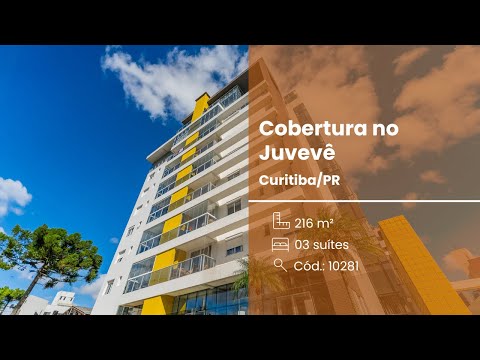 Cobertura, 03 Suítes, 03 Vagas, Churrasqueira a Carvão, Juvevê, Curitiba.