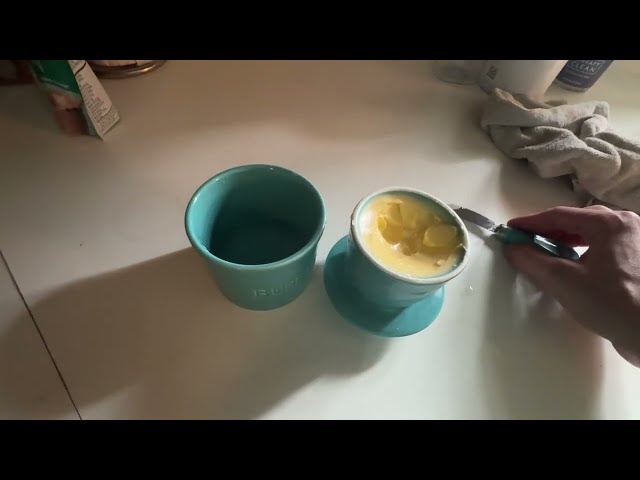 Best Ceramic Butter Crock for Kitchen Storage - product in use