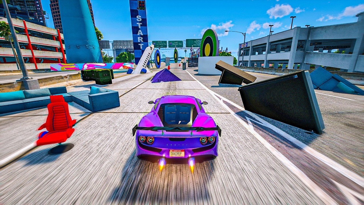CARRERA DE VELOCIDAD INFINITA!! ESQUIVADA ÉPICA!! - GTA 5 ONLINE