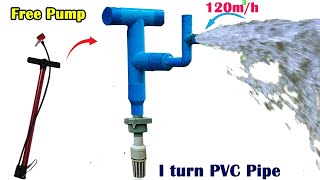 Free Energy pump | I turn PVC pipe into high speed water pump from deep well 100% work