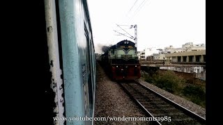 preview picture of video 'Surprise offlink KJM WDG3A Twins Leading Sabari Superfast Express.'