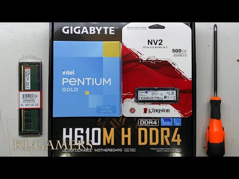 intel Pentium GOLD G7400 GIGABYTE H610M H DDR4 Kingston NV2 SSD PC Build