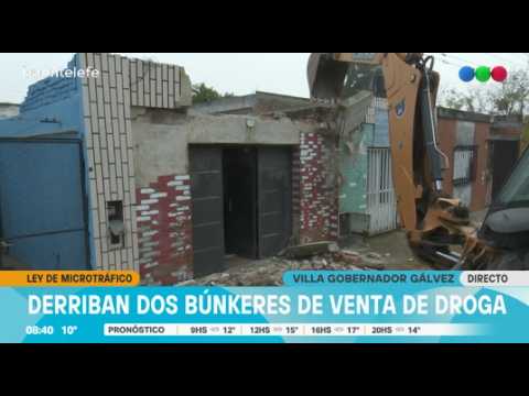 Derriban 2 bunkers de venta de drogas ► TELEFE ROSARIO
