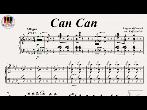 YouTube video about: Can can music sheet piano?
