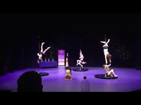 Northumbria University Pole Fitness IUPDC group performance 2016