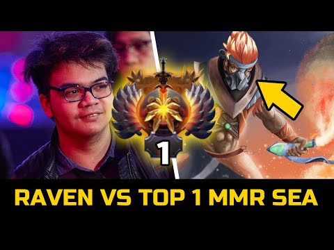 FNATIC.RAVEN MEETS TOP 1 MMR IN SEA SERVER - TRY OUTFARMING TOP 1