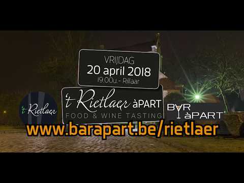 't Rietlaer àPART • 20 april 2018 • 19u00 • Rillaar
