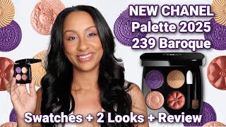 Chanel Les 4 Ombres Boutons Palette 🌟 239 Baroque | Swatches + 2 Eye Looks 💜 | Mo Makeup Mo Beauty