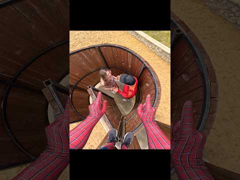 GOOD GUY SAVES SPIDER-MAN FROM CRAZY FAN 🔥 #spiderman #funny #fans #girls #crazygirl #escaping