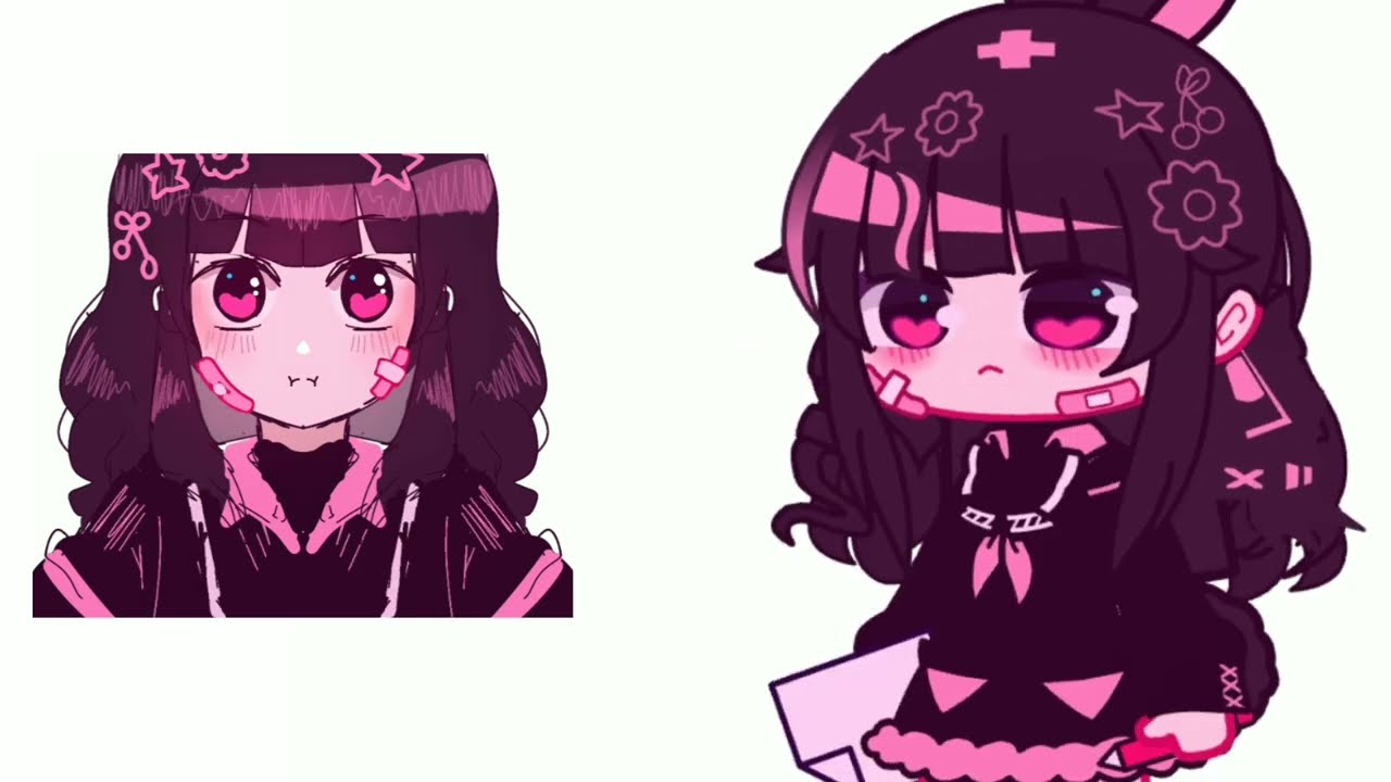 Making my ocs drawing themselves (gachaclub) 😩