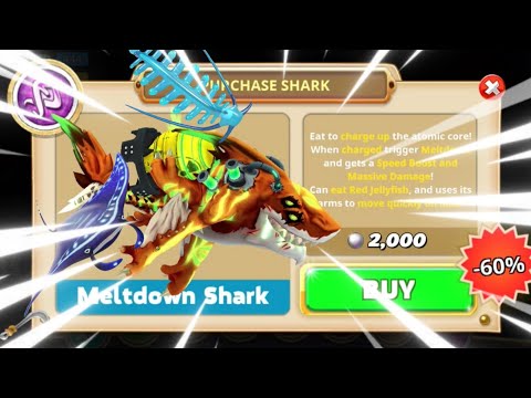 GET MELTDOWN SHARK 60% OFF (JUST 2000 PEARLS) JAWSOME DISCOUNT - Hungry Shark World