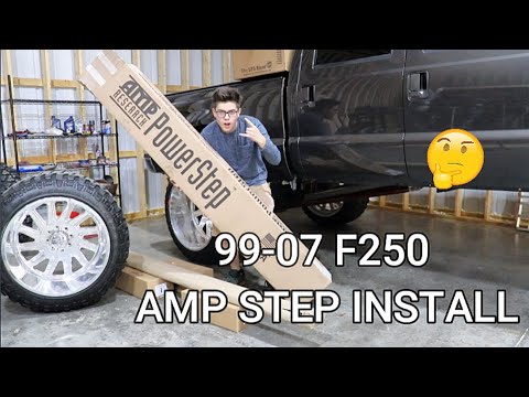 1999 to 2007 F250 F350 Excursion Amp Step INSTALLATION | power folding running boards