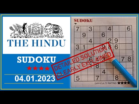 How to Solve 4 Star Hindu  Sudoku Jan 04,  2023 -  Step By Step Solution