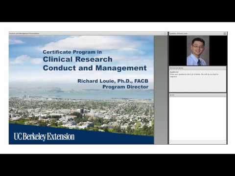 Certificate Program in Clinical Research Conduct and Management