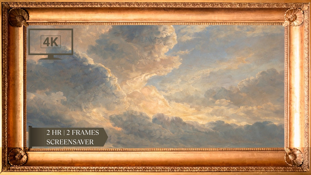 Sunset Clouds Wallpaper - 4K Fine Art TV Screensaver | 2 Frame Options | 2 Hour Video, No Sound
