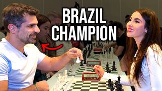 Brazil Chess Champion Pretends To Be a Beginner...