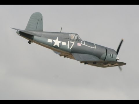 GIANT 1/4 SCALE RC F4U CORSAIRS - 2 X MOKI 250cc BMFA  NATIONALS 2012 (1of 2)