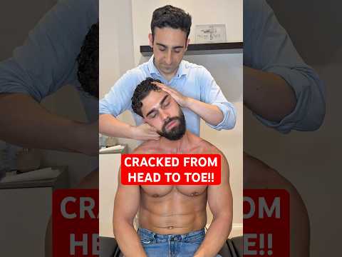 CRACKED FROM HEAD TO TOE!! EXTREMELY LOUD AND SATISFYING! #asmr #satisfying #osteopath #chiropractic