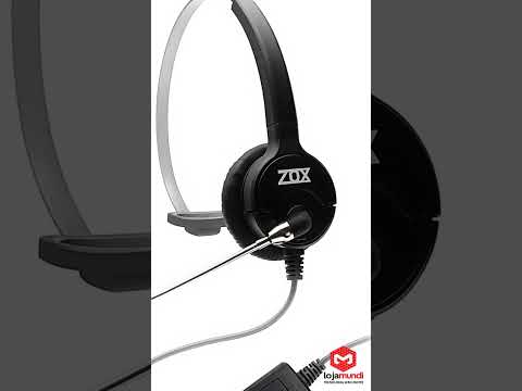 Video do produto Headset Zox DH-90T USB Profissional com Tubo de Voz Removível e Controle de Volume