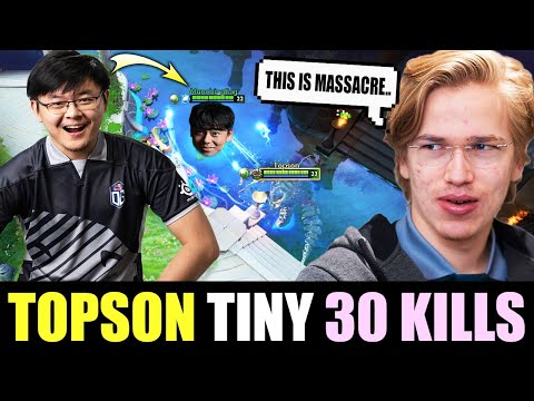 Topson "TINY" Farming Heroes with MidOne IO CARRY - 30 KILLS NO MERCY! DOTA 2