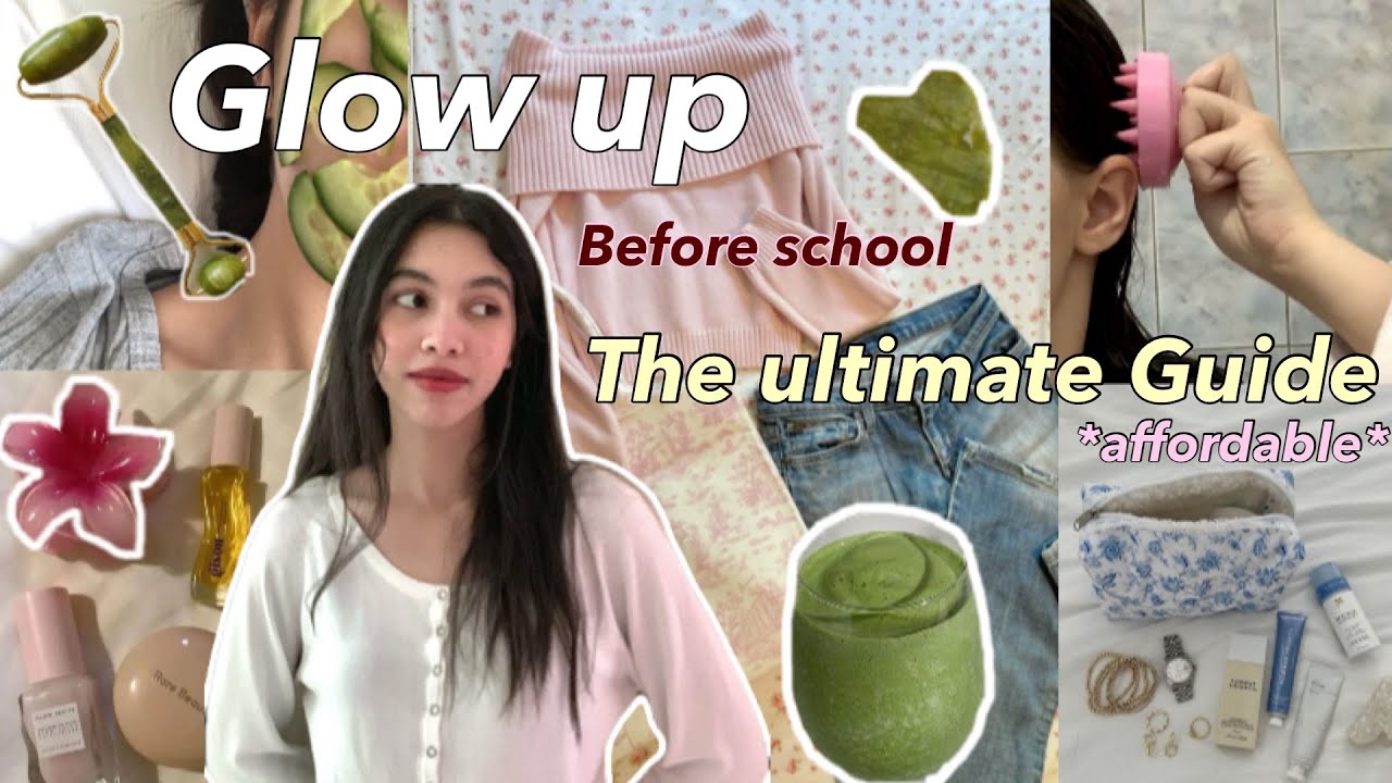glow up before school with me, the best Glow up Vlog🤭🎀☁️⭐️