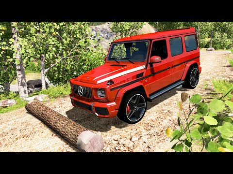 Cars vs Fallen Tree #3 - BeamNG.drive