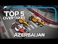 Top 5 Formula 2 Overtakes | 2019 Azerbaijan Grand Prix