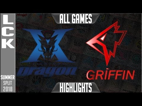 KZ vs GRF Highlights ALL GAMES | LCK Summer 2018 Week 3 Day 2 | King-Zone DragonX vs Griffin