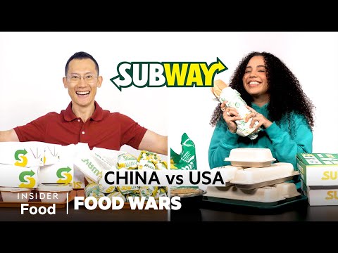 美國 vs 中國 Subway | 美食大戰 | Insider Food (US vs China Subway | Food Wars | Insider Food)