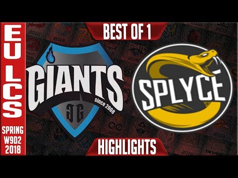 GIA vs SPY Highlights | EU LCS Week 9 Spring 2018 W9D2 | Giants Gaming vs Splyce Highlights